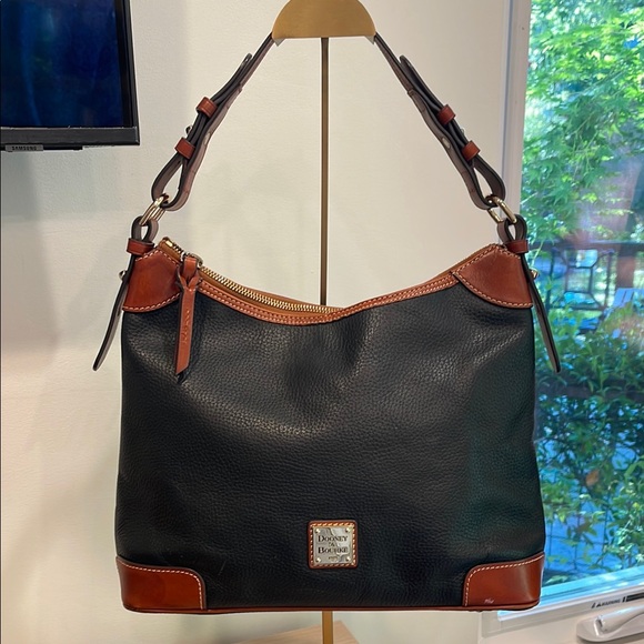 Dooney & Bourke | Bags | Dooney Bourke Black And Brown Leather Shoulder